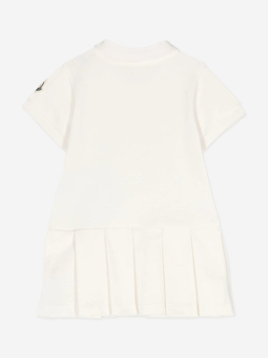 Moncler Enfant Baby Girls Polo Dress in Ivory