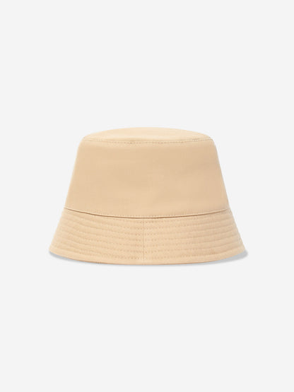 Moncler Enfant Girls Logo Bucket Hat in Beige