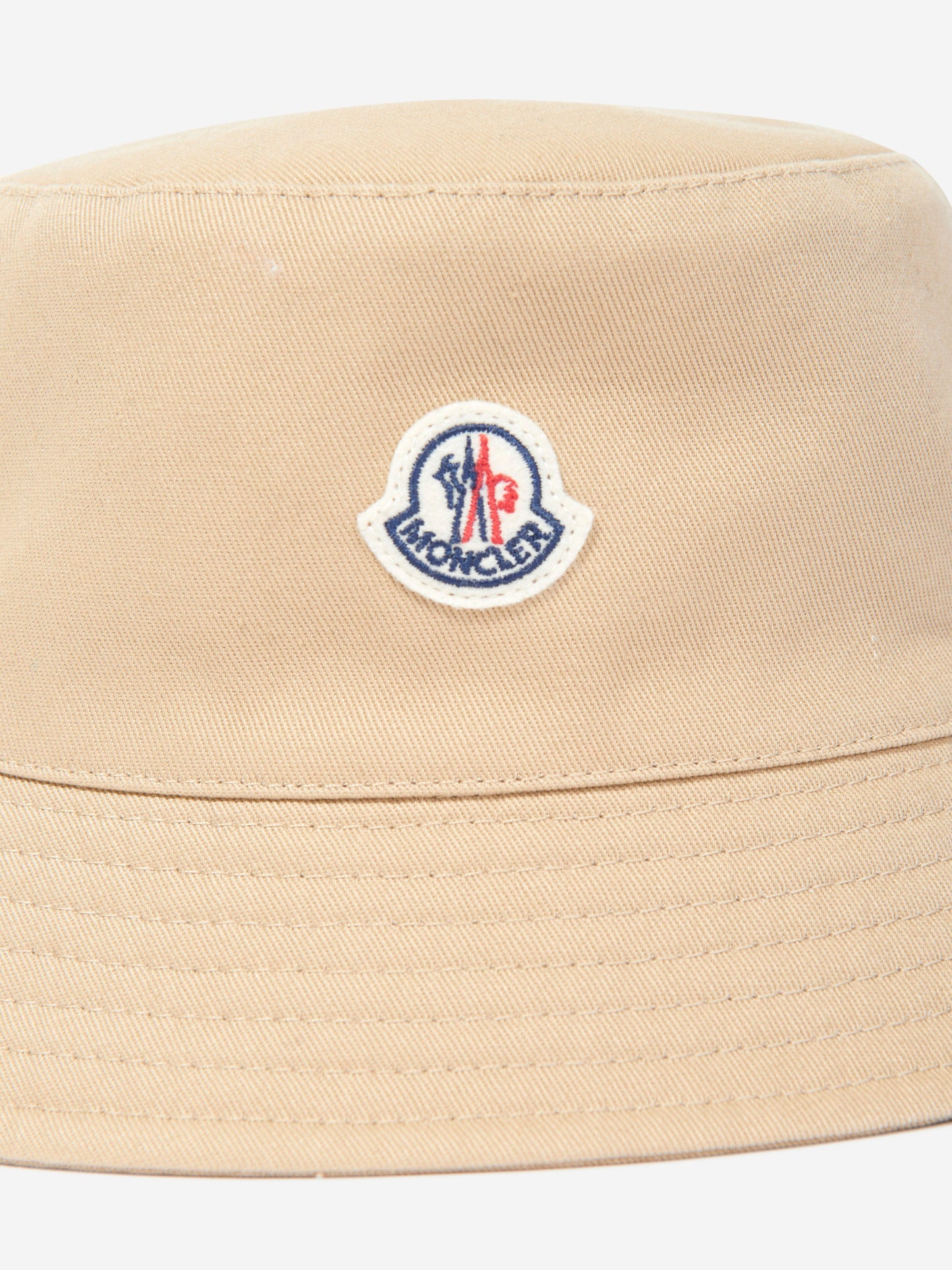 Moncler Enfant Girls Logo Bucket Hat in Beige