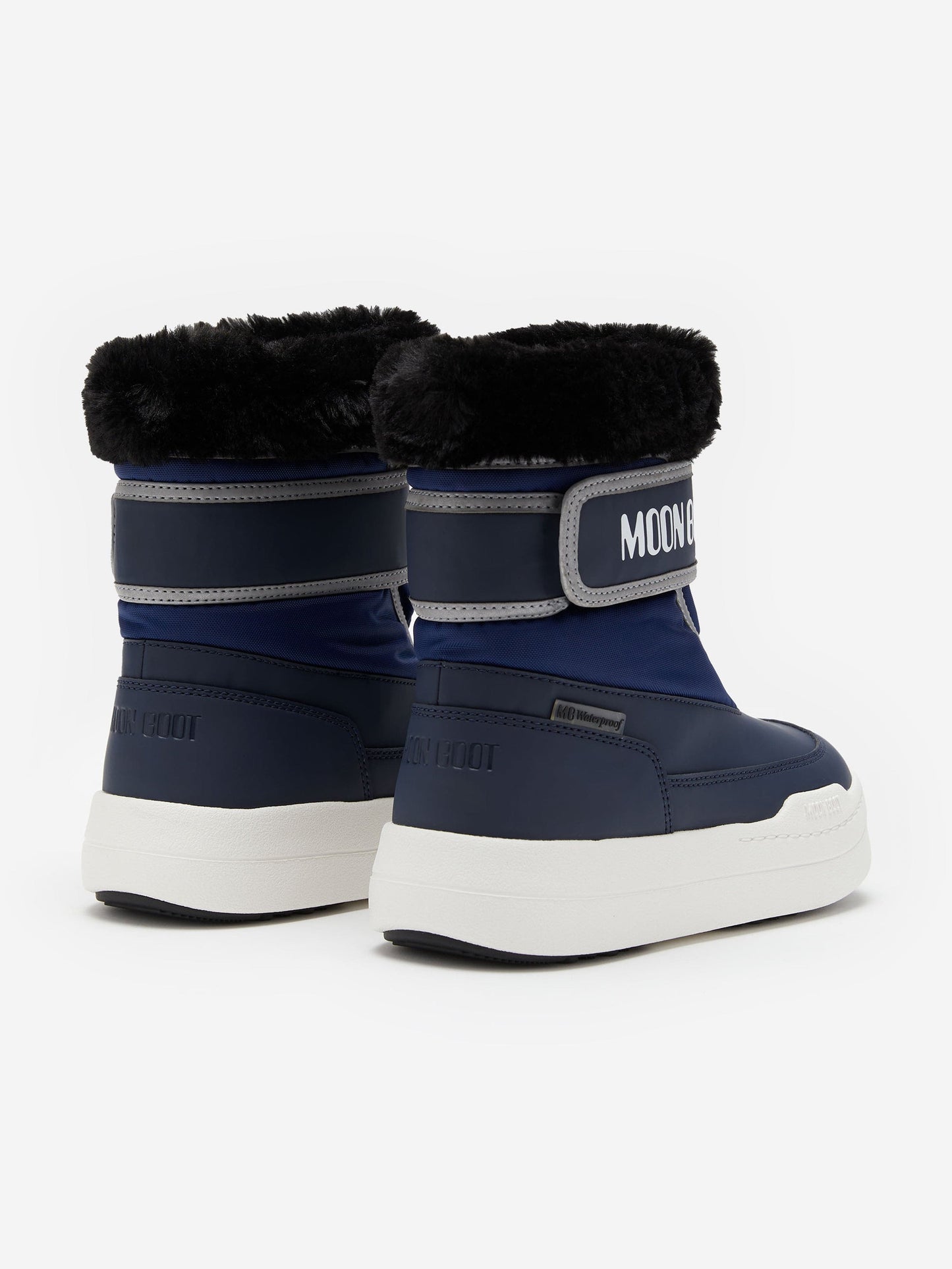 Moon Boot Boys JR Park Strap Boots in Navy