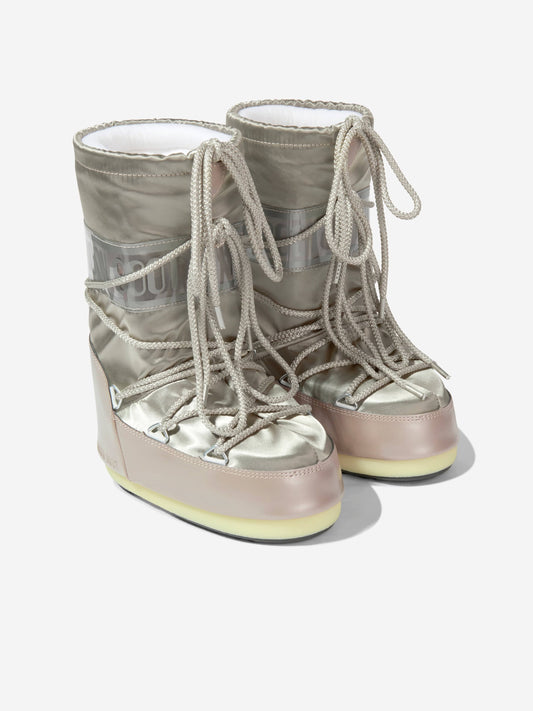 Moon Boot Girls Icon Glance Boots in Gold