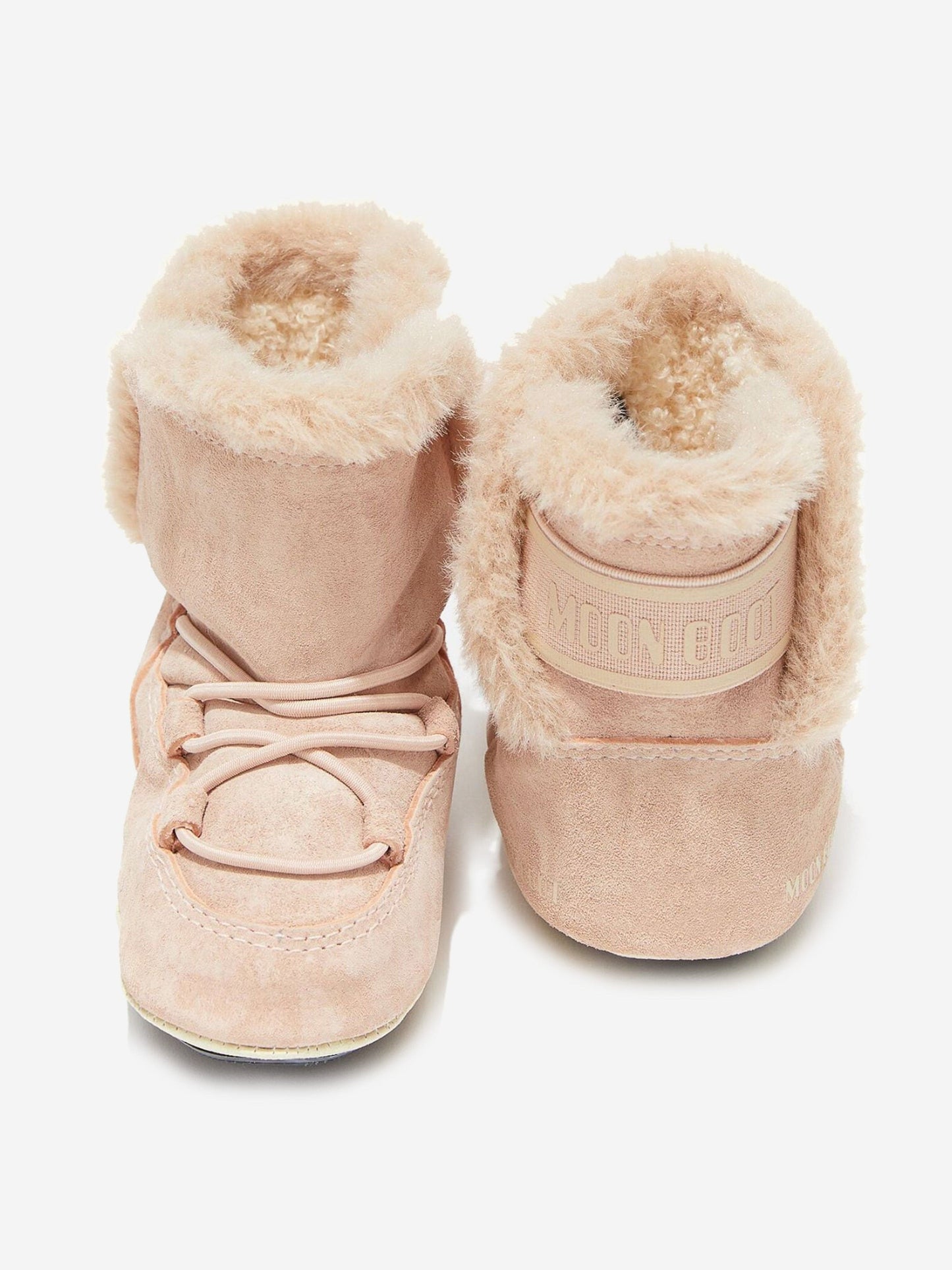 Moon Boot Baby Girls Suede Crib Boots in Pink