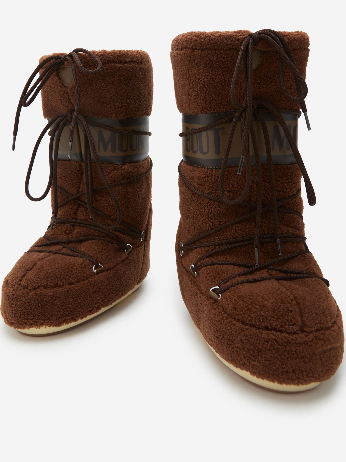 Moon Boot Kids Icon Fleece Boots in Brown