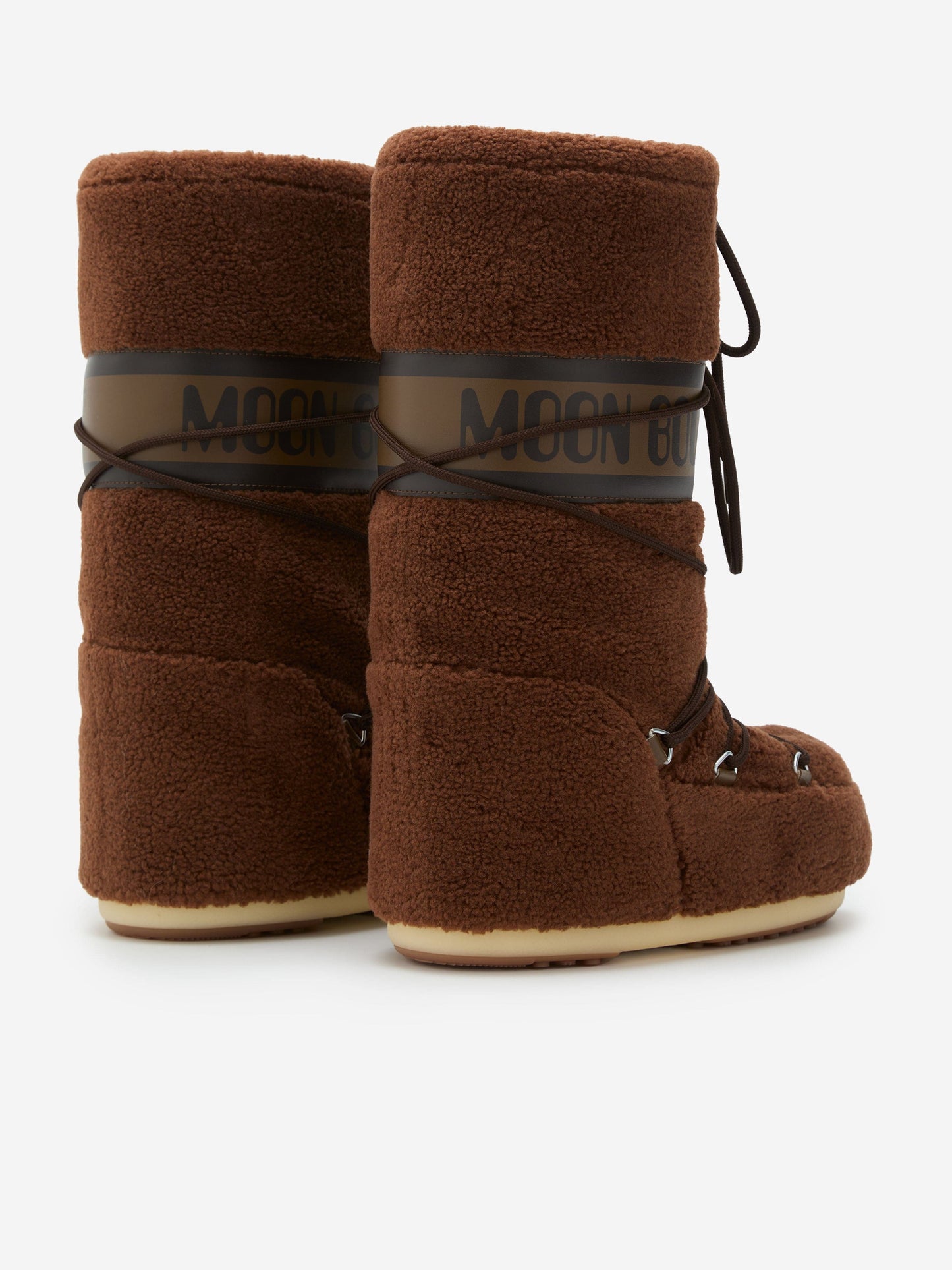 Moon Boot Kids Icon Fleece Boots in Brown