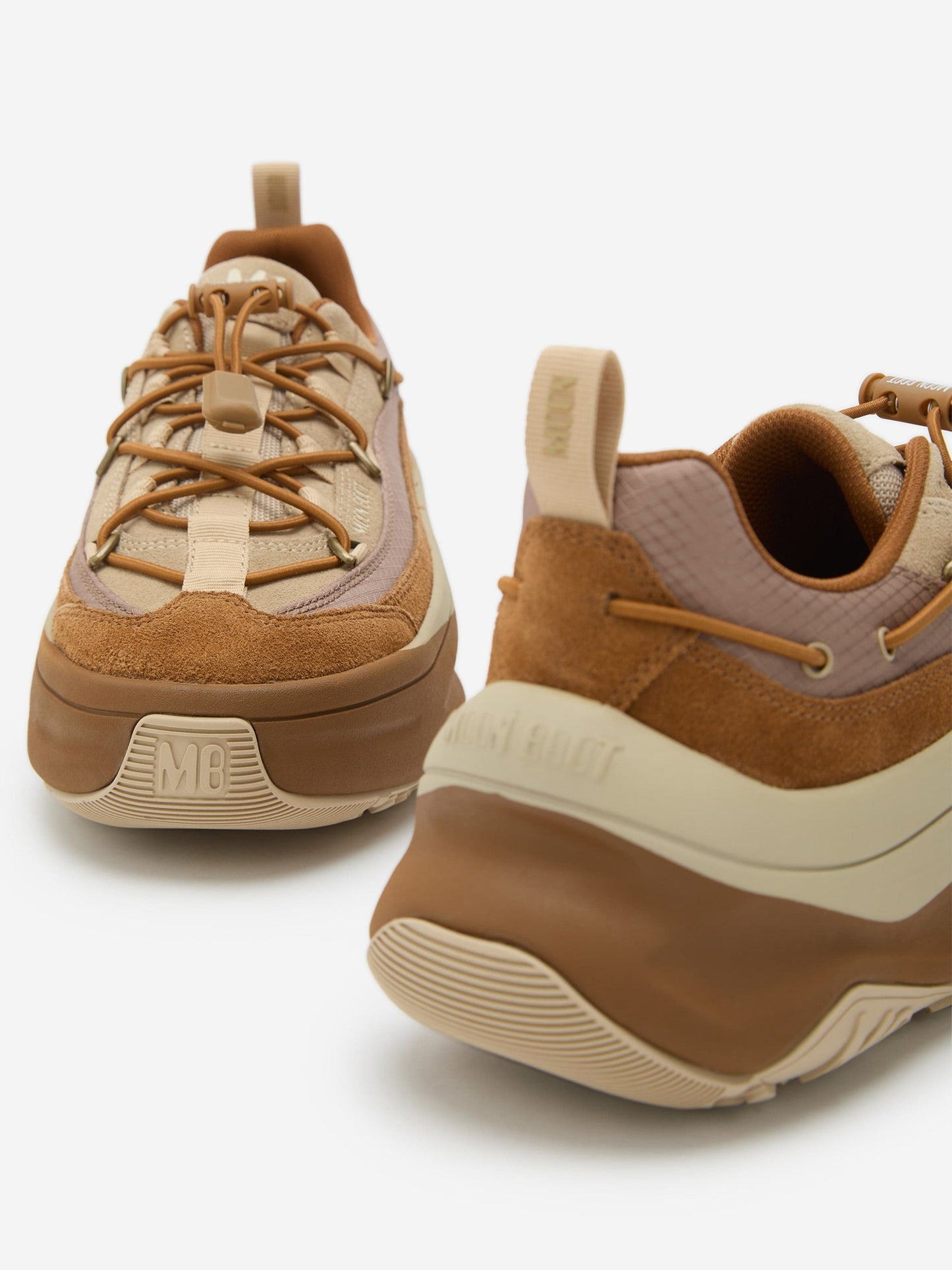 Moon Boot Kids Moon247 Xlace Trainers in Beige