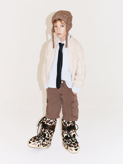 Moon Boot Kids Icon Leopard Boots in Brown