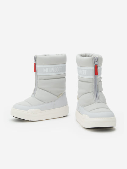 Moon Boot Kids JR Park Zip High WP Boots in Grey