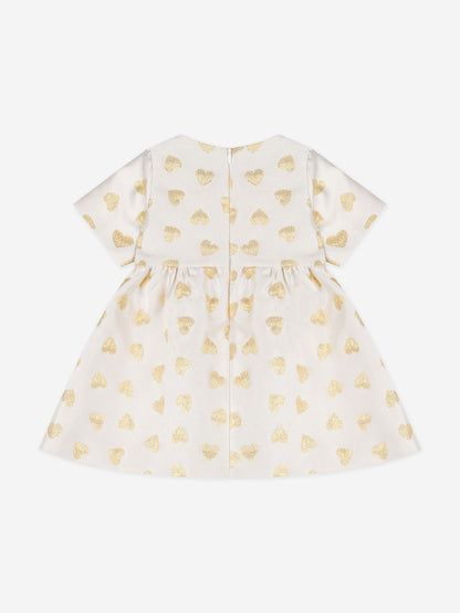 Moschino Baby Girls Hearts Dress in Ivory