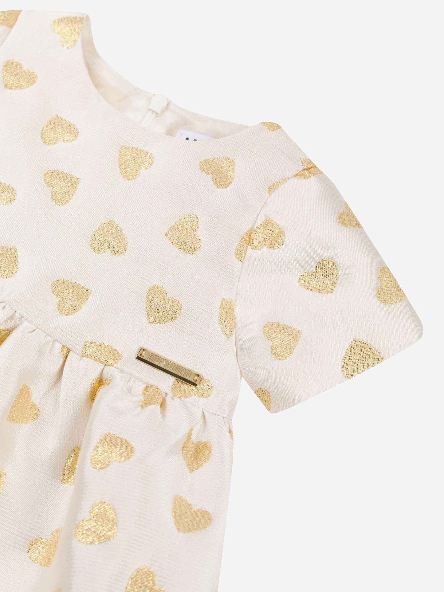 Moschino Baby Girls Hearts Dress in Ivory