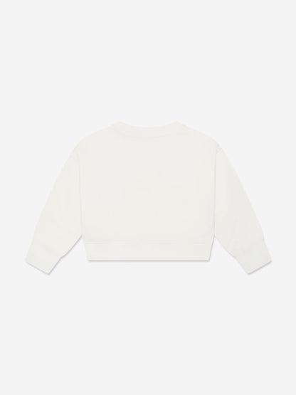 Moschino Girls Teddy Bear Sweatshirt in Ivory