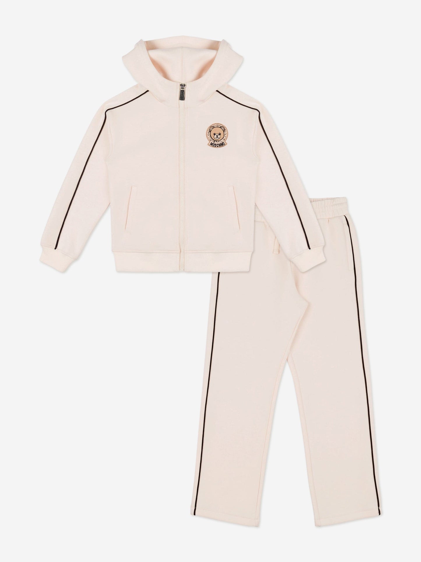 Moschino Kids Bear Logo Tracksuit in Ivory