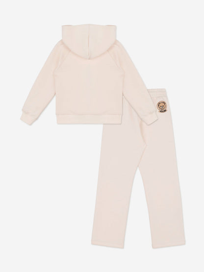 Moschino Kids Bear Logo Tracksuit in Ivory