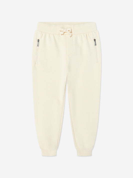 Moschino Kids Teddy Bear Logo Joggers in Ivory