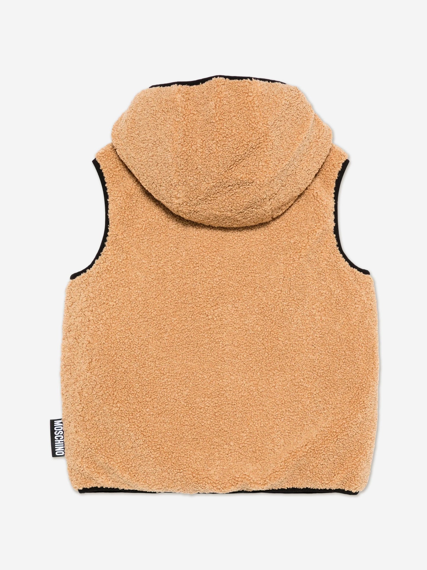 Moschino Kids Teddy Fleece Gilet in Brown