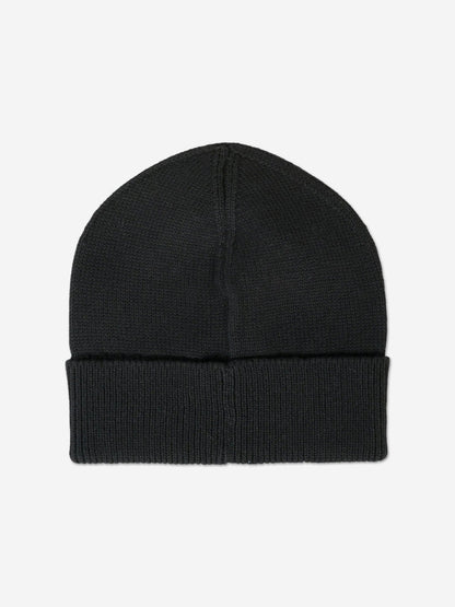 Moschino Kids Logo Beanie Hat in Black