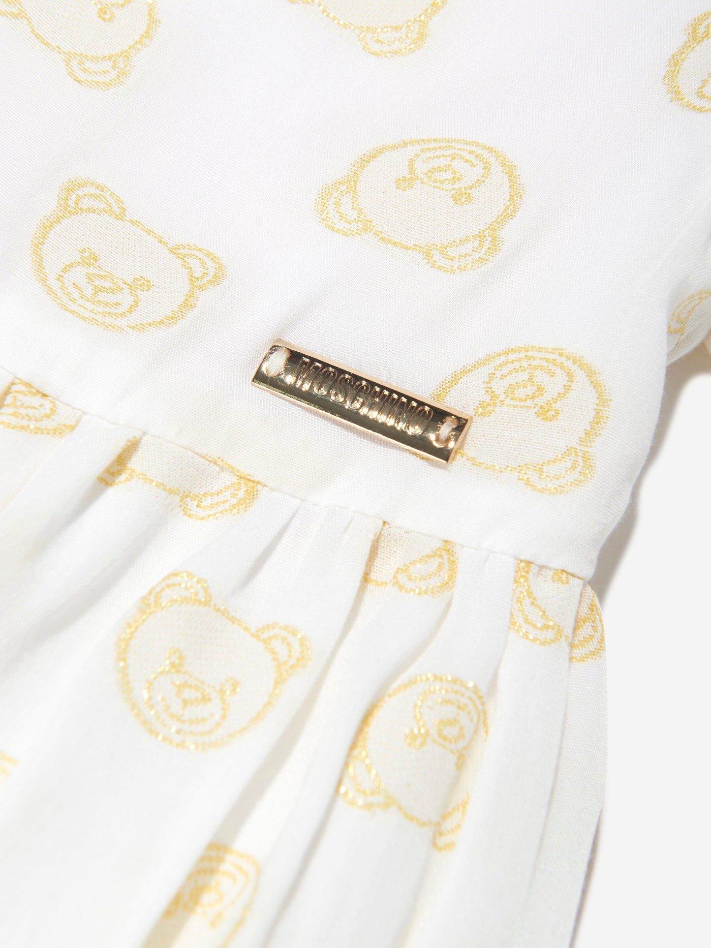 Moschino Girls Teddy Head Dress in Yellow