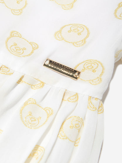 Moschino Girls Teddy Head Dress in Yellow