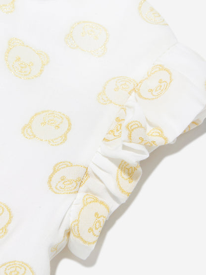 Moschino Girls Teddy Head Dress in Yellow