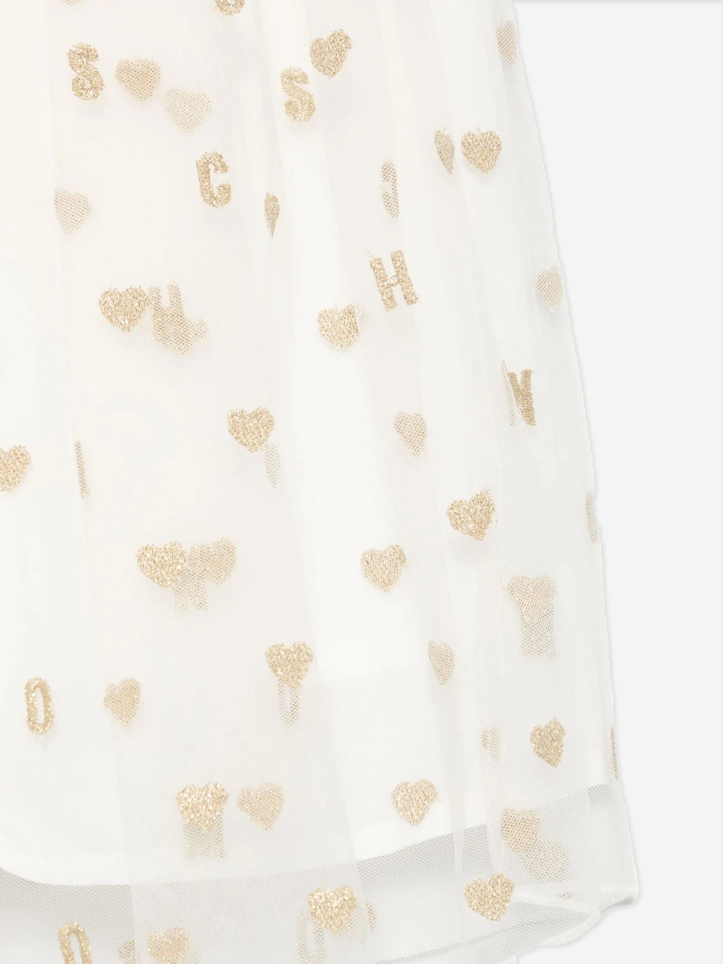 Moschino Girls Hearts Skirt in Ivory