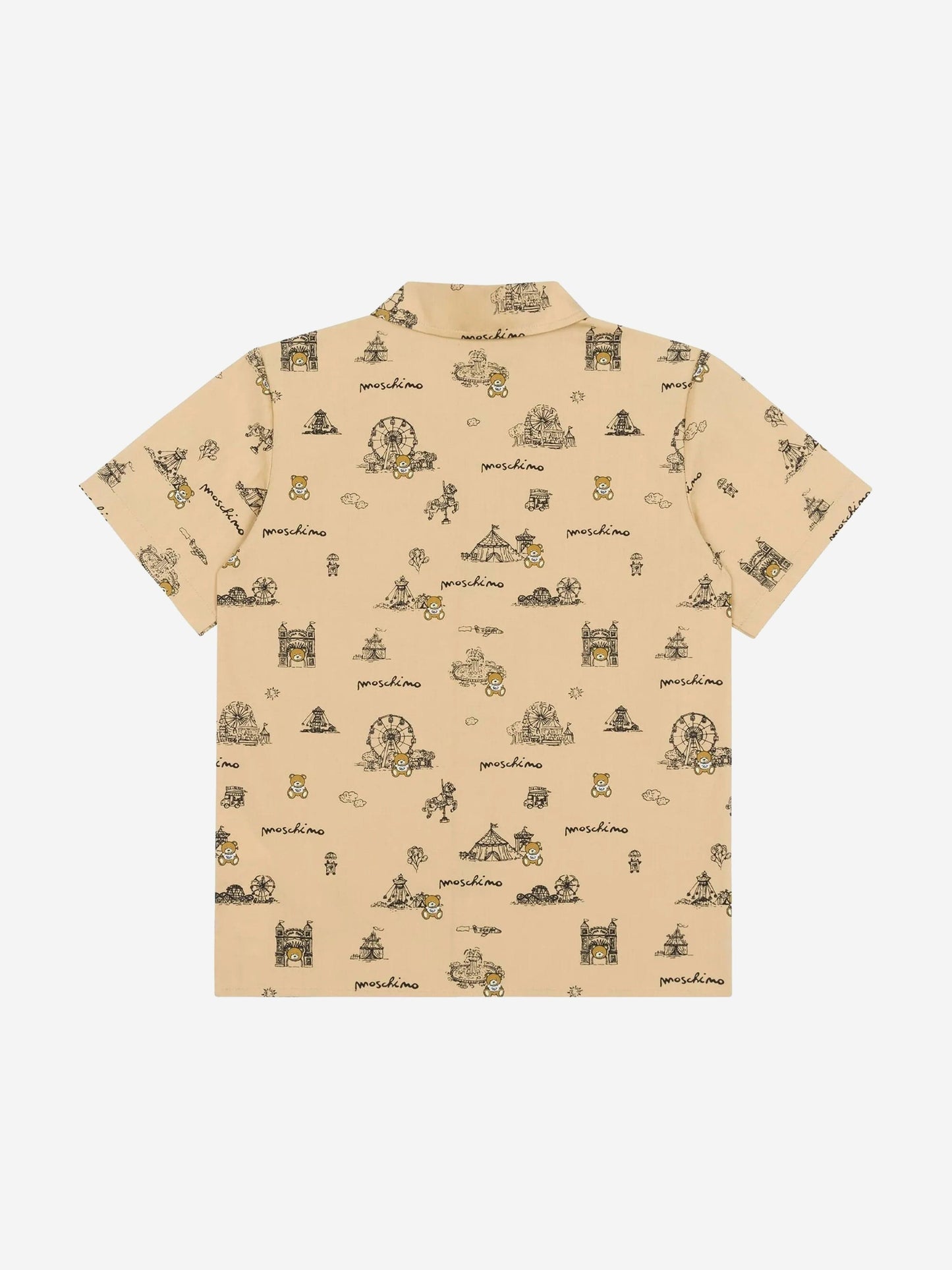Moschino Boys Circus Print Shirt in Beige