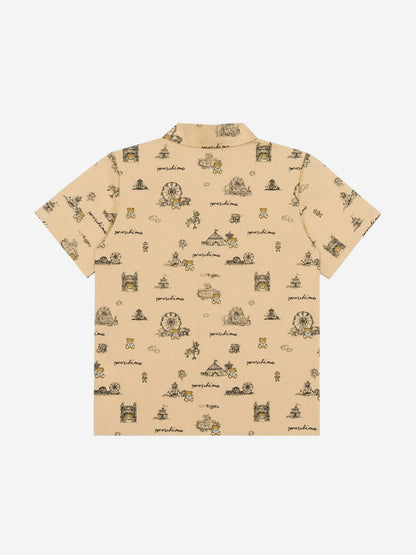 Moschino Boys Circus Print Shirt in Beige