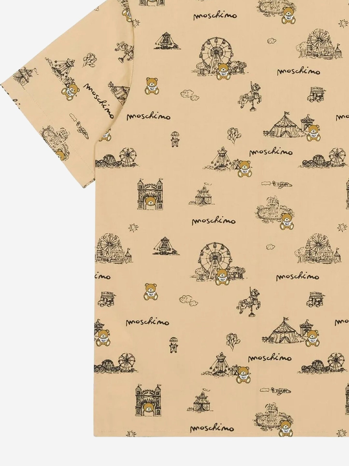 Moschino Boys Circus Print Shirt in Beige