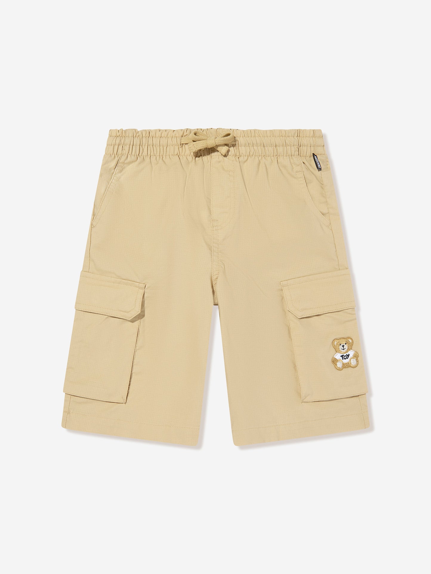 Moschino Boys Teddy Cargo Shorts in Beige