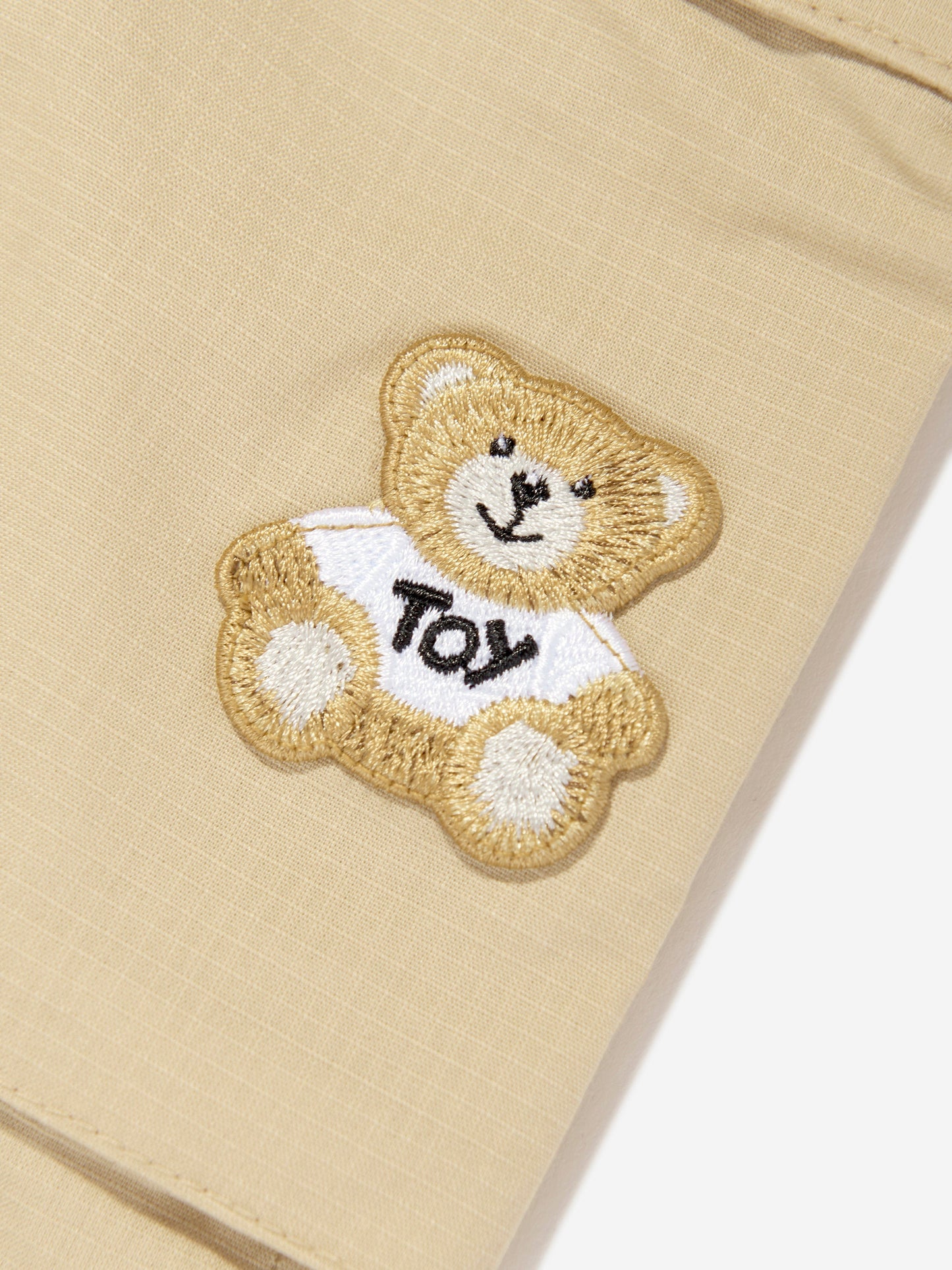 Moschino Boys Teddy Cargo Shorts in Beige