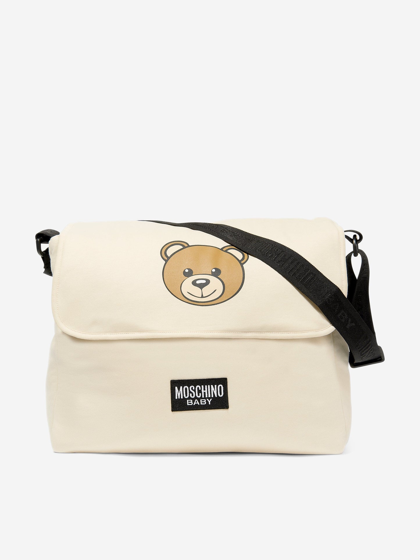 Moschino Baby Teddy Bear Logo Changing Bag in Beige (39cm)