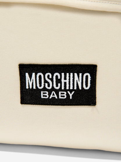 Moschino Baby Teddy Bear Logo Changing Bag in Beige (39cm)