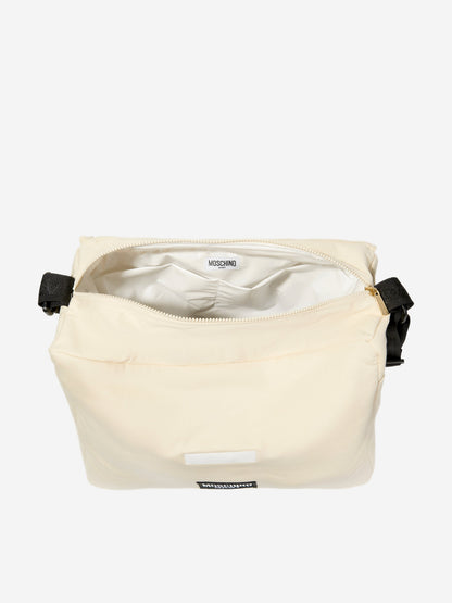 Moschino Baby Teddy Bear Logo Changing Bag in Beige (39cm)
