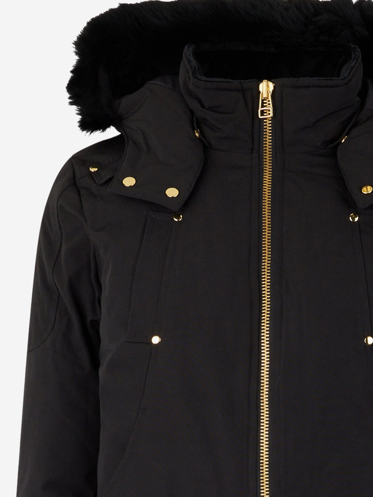 Moose Knuckles Kids Down Padded Bomber Jacket in Black