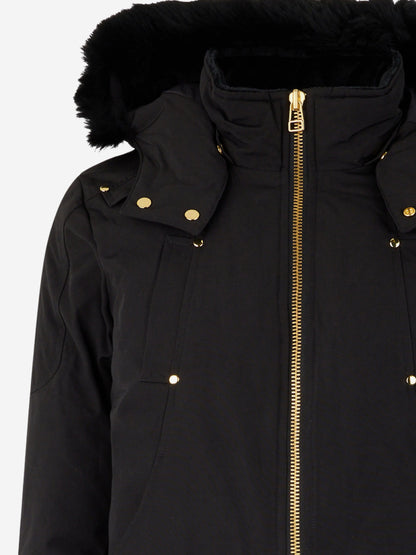 Moose Knuckles Kids Down Padded Bomber Jacket in Black