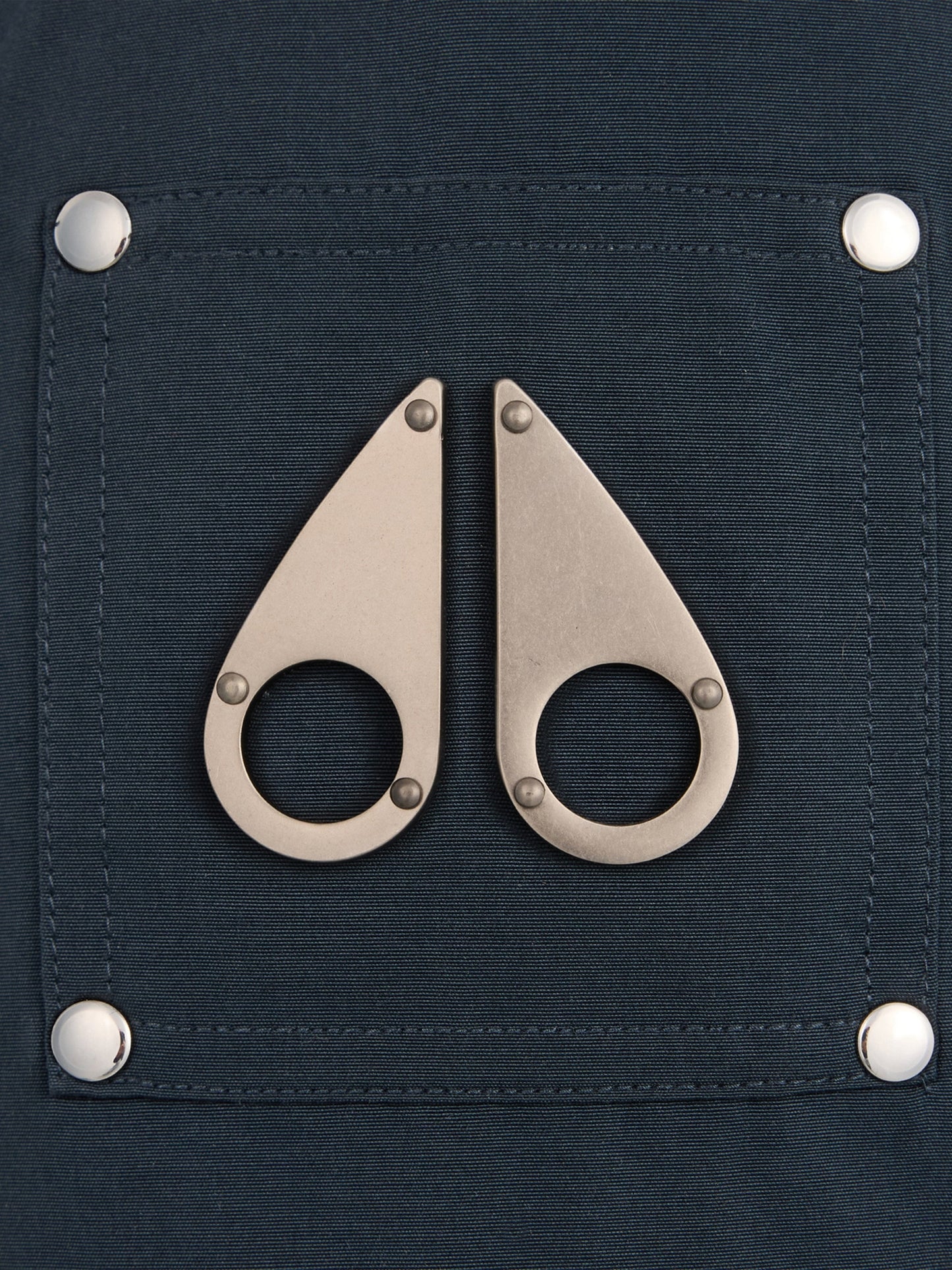 Moose Knuckles Kids Down Padded Bomber Jacket in Navy