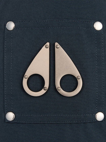 Moose Knuckles Kids Down Padded Bomber Jacket in Navy