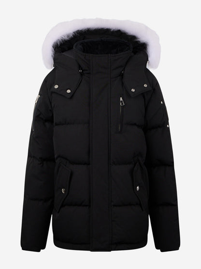 Moose Knuckles Kids 3Q Down Padded Puffer Jacket in Black