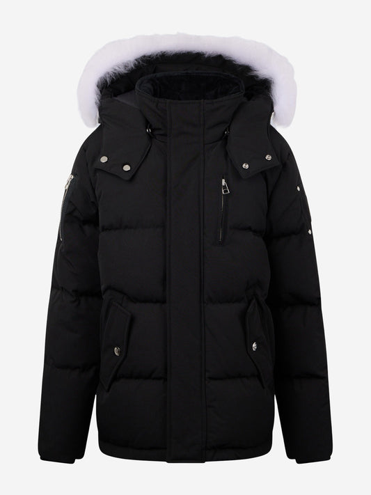Moose Knuckles Kids 3Q Down Padded Puffer Jacket in Black