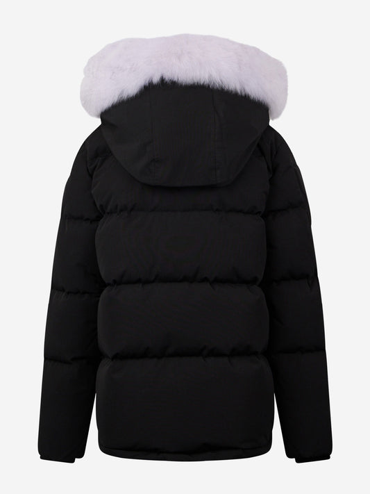 Moose Knuckles Kids 3Q Down Padded Puffer Jacket in Black