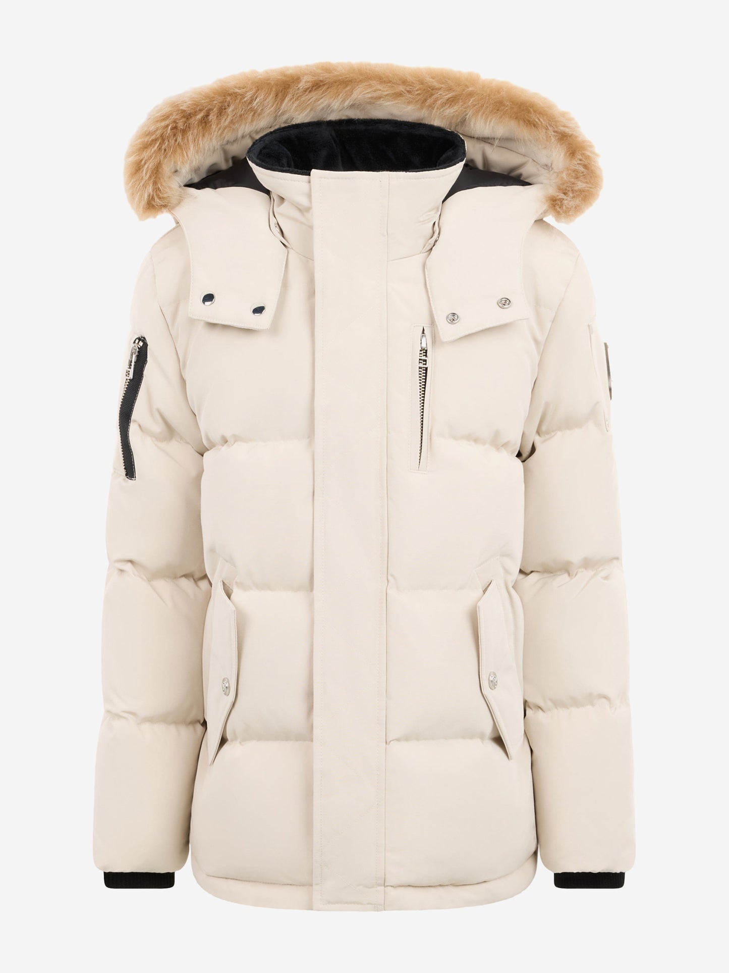 Moose Knuckles Kids 3Q Down Padded Puffer Jacket in Ivory