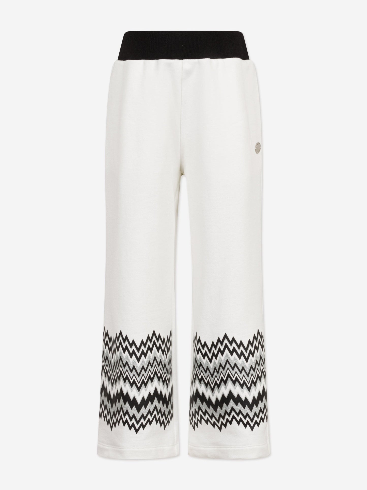 Missoni Girls Zigzag Joggers in Ivory