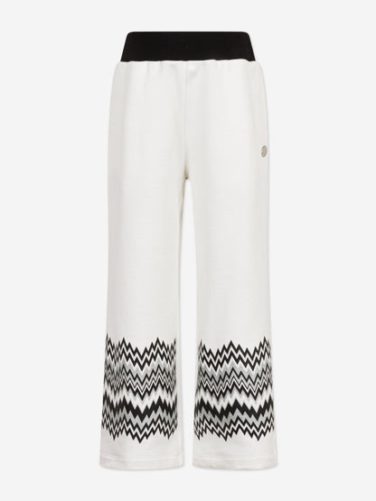 Missoni Girls Zigzag Joggers in Ivory