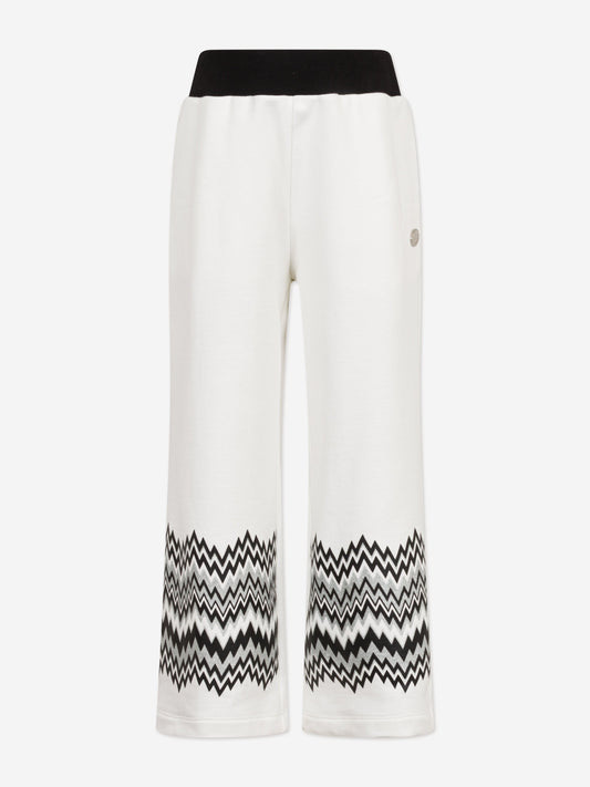 Missoni Girls Zigzag Joggers in Ivory