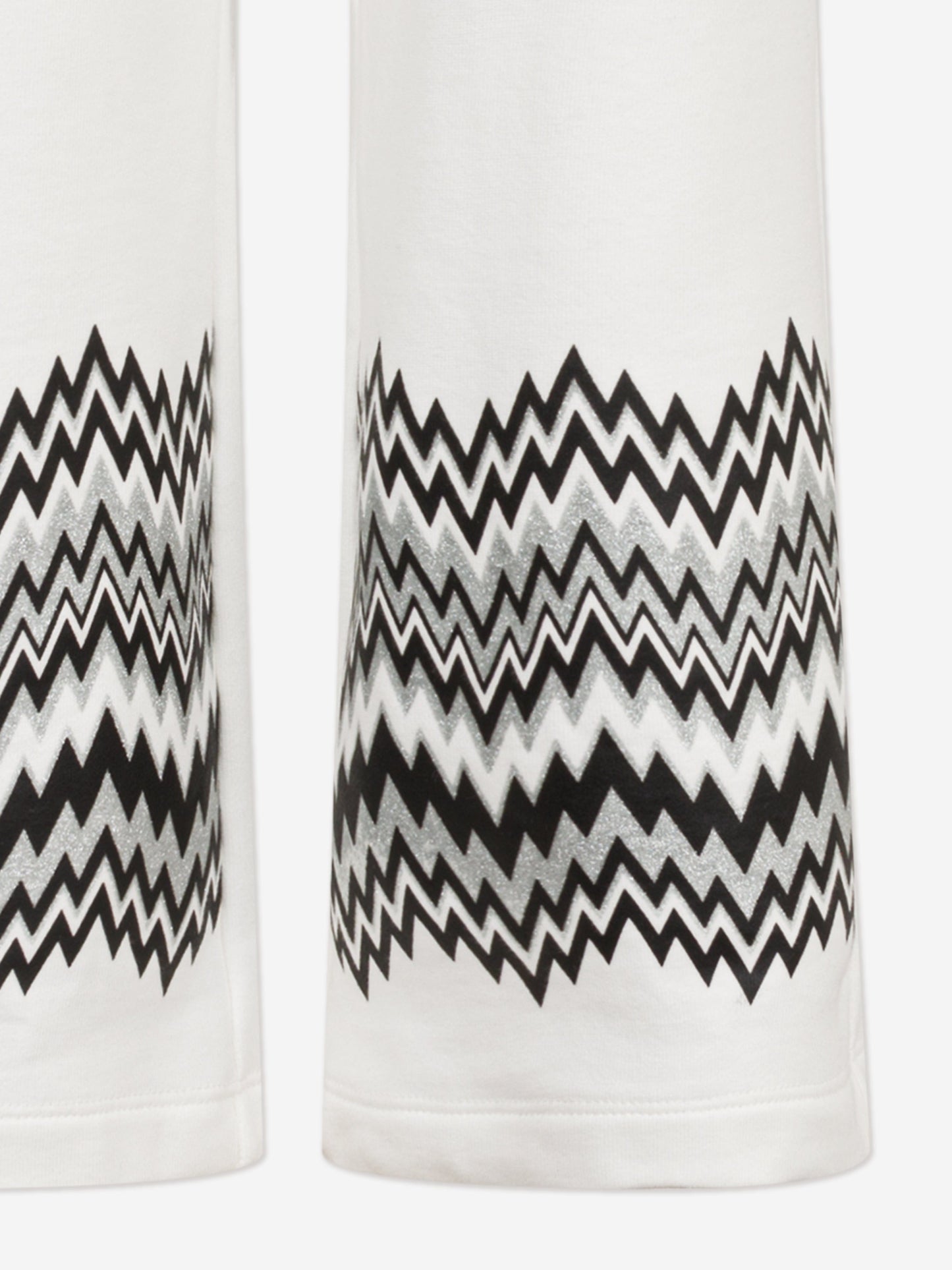 Missoni Girls Zigzag Joggers in Ivory