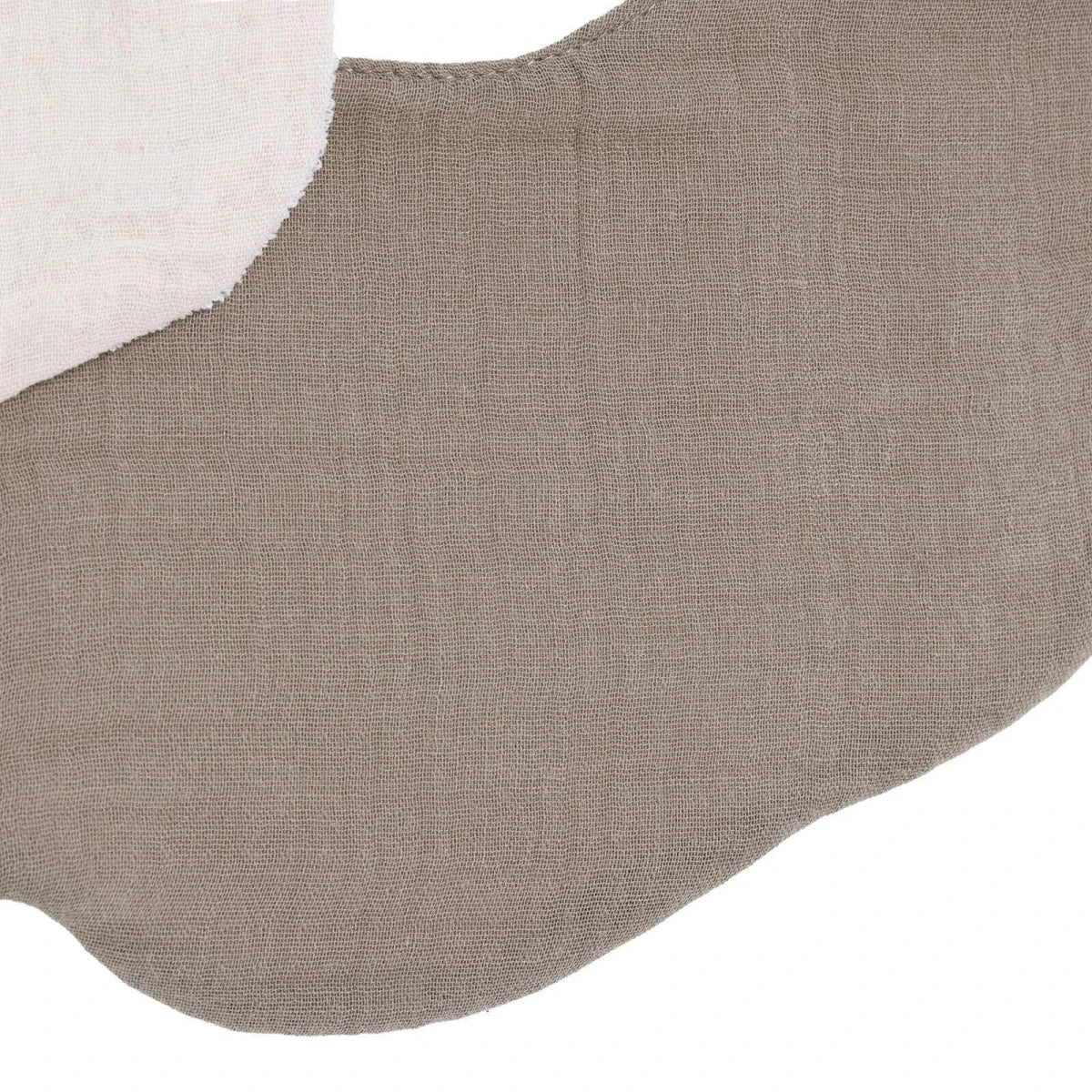 Messy Duck Muslin Petal Baby Bib Pack of 2 - Cream & Taupe
