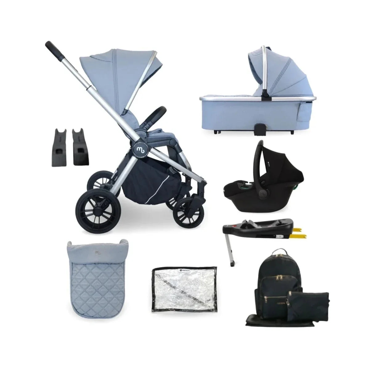My Babiie MB450i 3-in-1 Travel System - Steel Blue