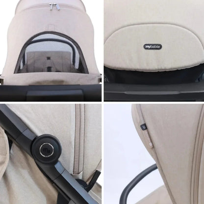 My Babiie MBX7 Auto-Fold Compact Stroller - Camel