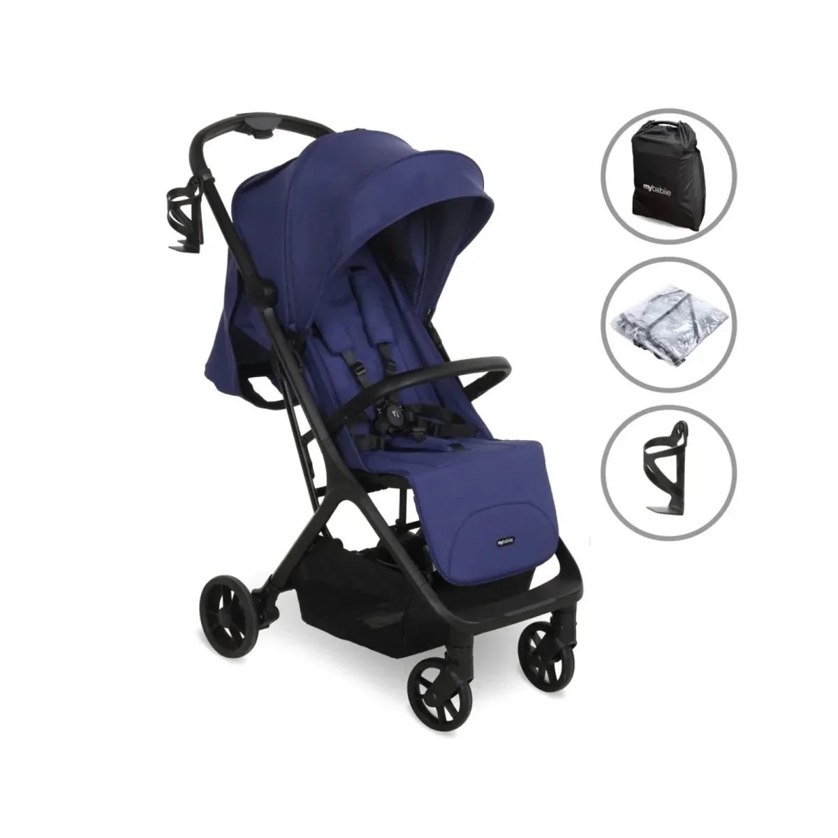 My Babiie MBX7 Auto-Fold Compact Stroller - Indigo