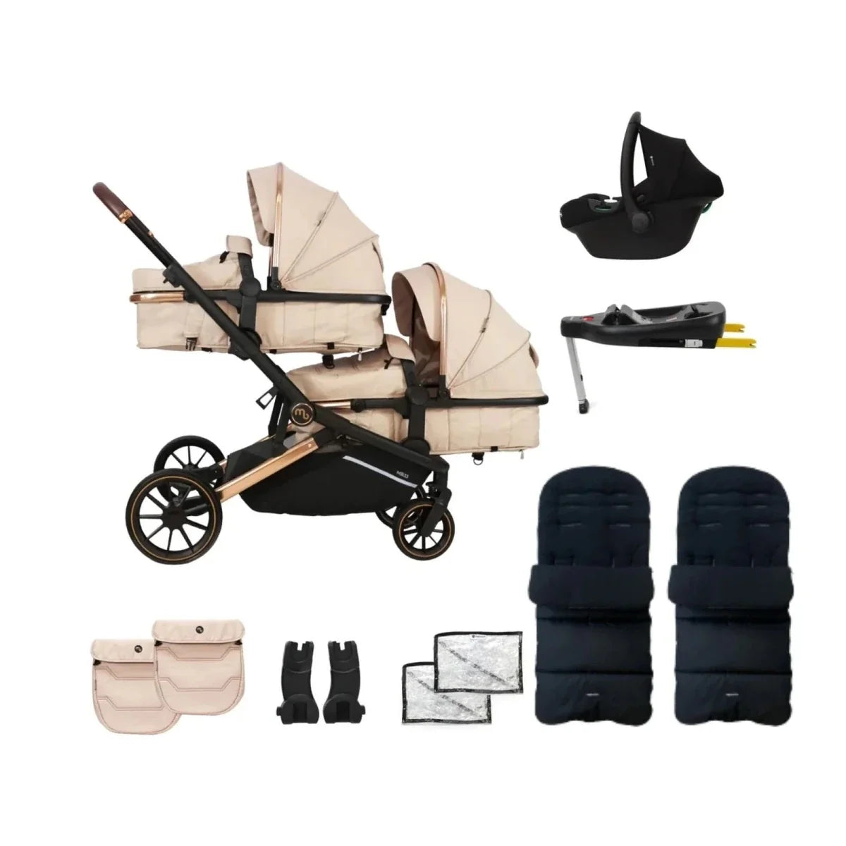My Babiie MB33 Twin Travel System - Giraffe