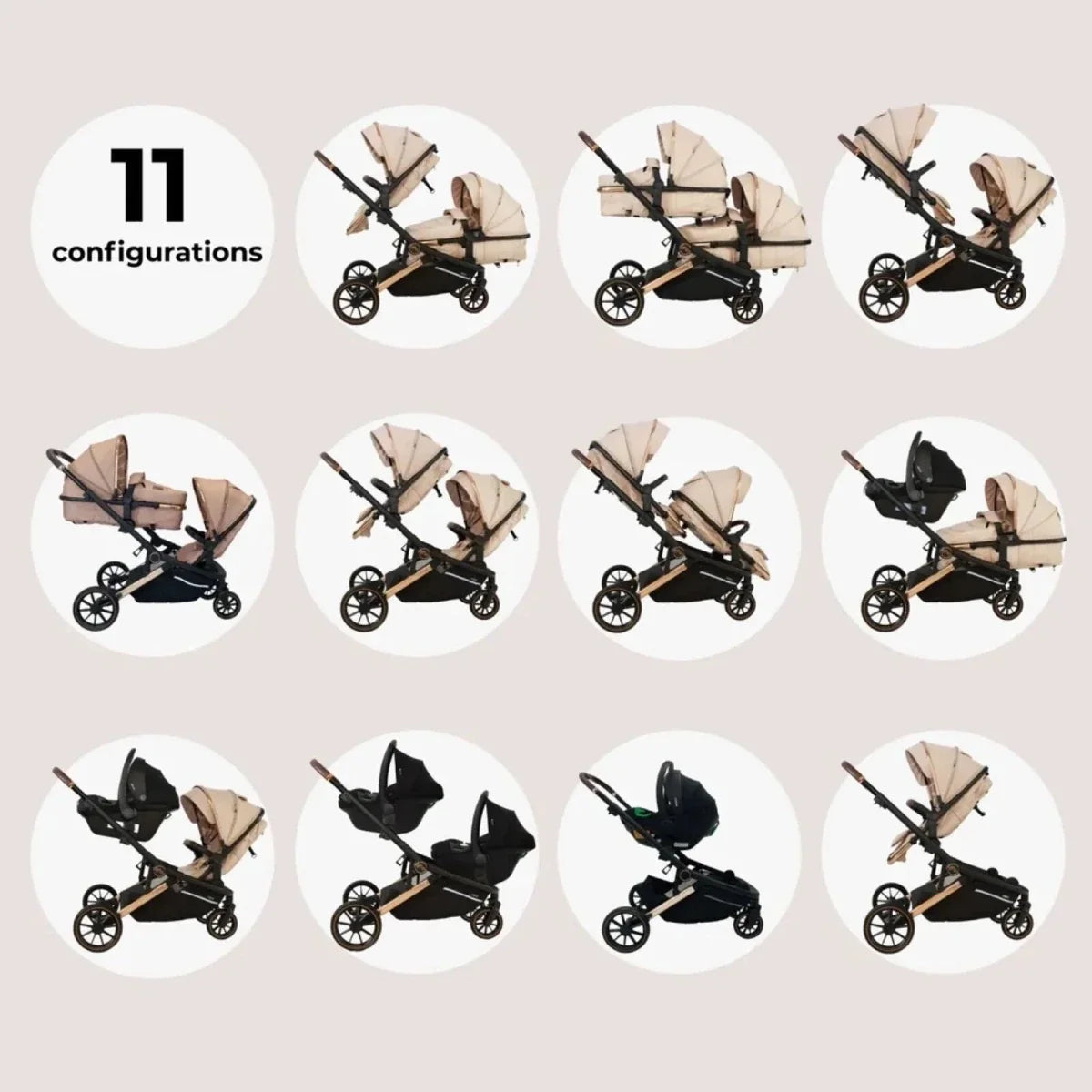 My Babiie MB33 Twin Travel System - Giraffe