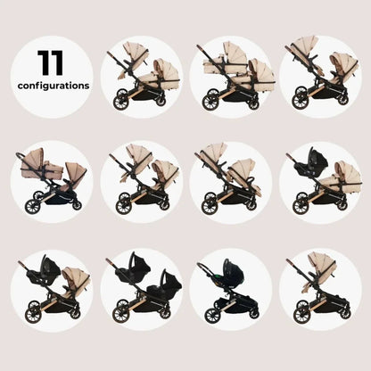 My Babiie MB33 Twin Travel System - Giraffe